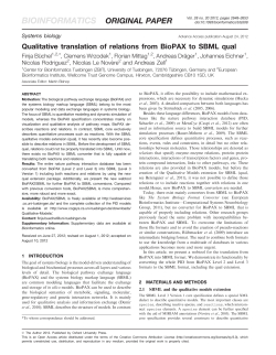 Qualitative translation of relations from BioPAX to SBML qual