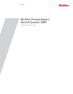 McAfee Threats Report: Second Quarter 2009