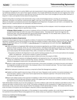 Telecommuting Agreement