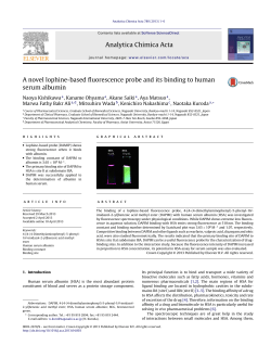 A novel lophine-based fluorescence probe and its