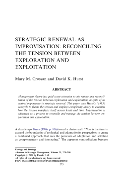 strategic renewal as improvisation: reconciling the