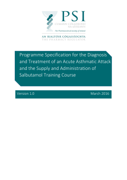Diagnosis and Treatment of an Acute Asthmatic Attack and the