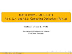 Lecture 23 Slides - Department of Mathematical Sciences