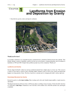CHAPTER 1 Landforms from Erosion and Deposition by Gravity