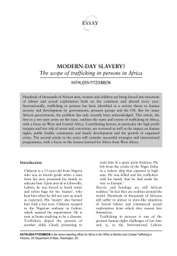 MODERN-DAY SLAVERY? The scope of trafficking in persons in