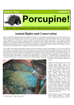 Animal Rights and Conservation MARCH 2005