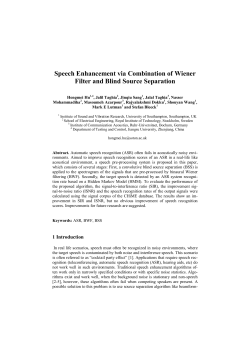 Speech Enhancement via Combination of Wiener