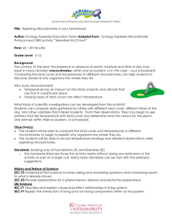 Exploring Microclimates