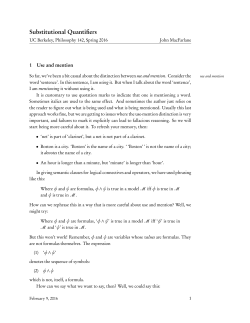 Substitutional Quantifiers