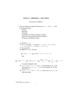 MATH 1A - MIDTERM 3 - SOLUTIONS 1. (25 points) Sketch a graph