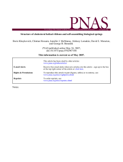 Structure of cholesterol helical ribbons and self-assembling