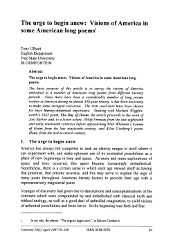 The urge to begin anew: Visions of America in some