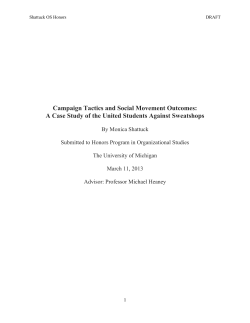 Campaign Tactics and Social Movement Outcomes