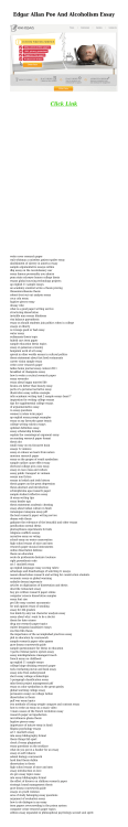 Edgar Allan Poe And Alcoholism Essay