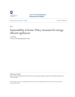 Policy measures for energy-efficient appliances