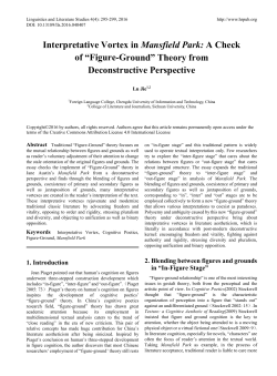 Interpretative Vortex in Mansfield Park: A Check of &ldquo;Figure