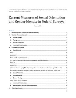 Current Measures of Sexual Orientation and Gender Identity in