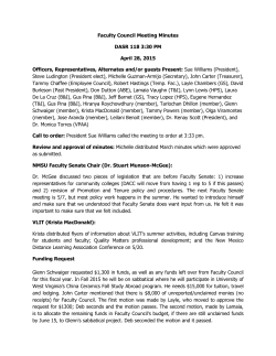 Faculty Council Meeting Minutes DASR 118 3:30 PM April 28, 2015