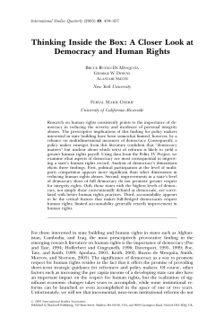 A Closer Look at Democracy and Human Rights