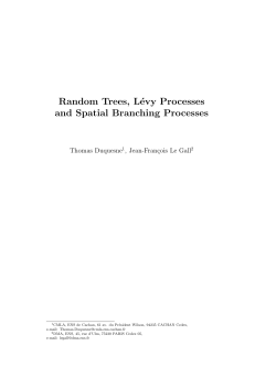 Random Trees, L&eacute;vy Processes and Spatial Branching Processes