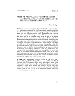 Apple Pie Propaganda? - Northwestern University School of Law