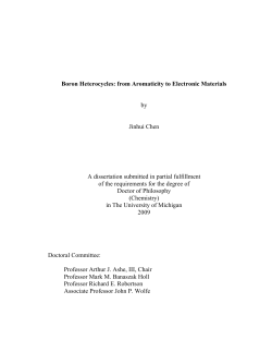 Boron Heterocycles: from Aromaticity to Electronic