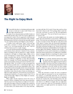 The Right to Enjoy Work