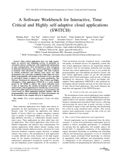 A Software Workbench for Interactive, Time Critical and Highly Self