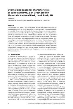 Diurnal and seasonal characteristics of ozone and PM2.5 in Great