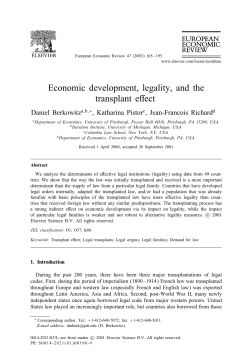 Economic development, legality, and the transplant effect
