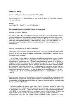 Manuscript Details: Hydrol. Earth Syst. Sci. Discuss., 10, 15263