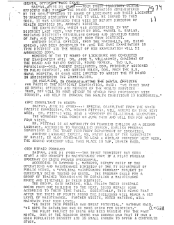 1974 06 21, Transmittal message, Dental Officers Passs Exam, MNS