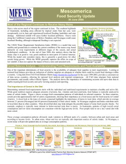 Mesoamerica - Famine Early Warning Systems Network