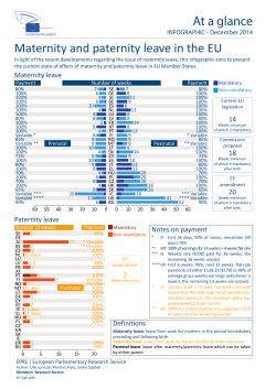Maternity and paternity leave in the EU At a glance
