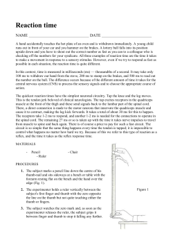 Reaction Time practical