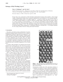 Entropy of H2O Wetting Layers