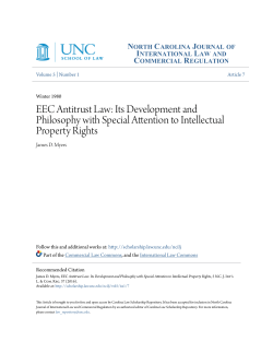 EEC Antitrust Law - Carolina Law Scholarship Repository