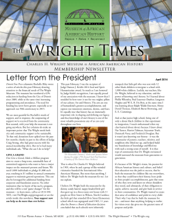 April 2014 Member Newsletter - Charles H. Wright Museum of