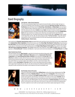 Band Biography - Jason Spooner