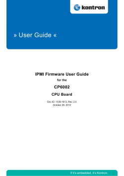 IPMI Firmware User Guide