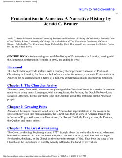 Protestantism in America