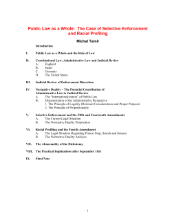Public Law as a Whole: The Case of Selective Enforcement and