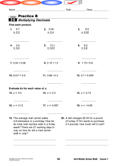 Practice B 3-6 - Scarsdale Public Schools