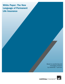 The New Language of Permanent Life Insurance