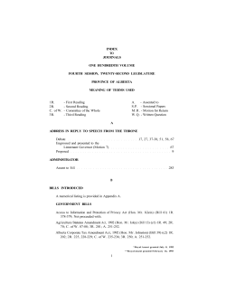 index to journals one hundredth volume fourth session, twenty