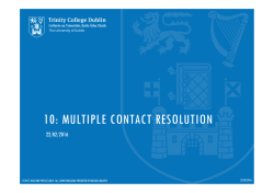 10: MULTIPLE CONTACT RESOLUTION