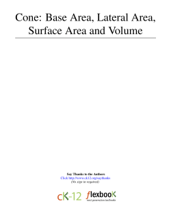 Cone: Base Area, Lateral Area, Surface Area and