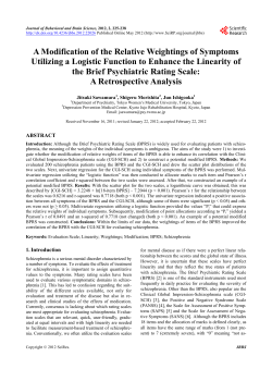 A Modification of the Relative Weightings of Symptoms Utilizing a