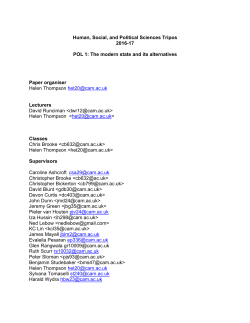 POL1:The modern state and its alternatives