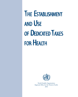thee stablishment ablishment andu se ofd edicatedtaxes forh ealth